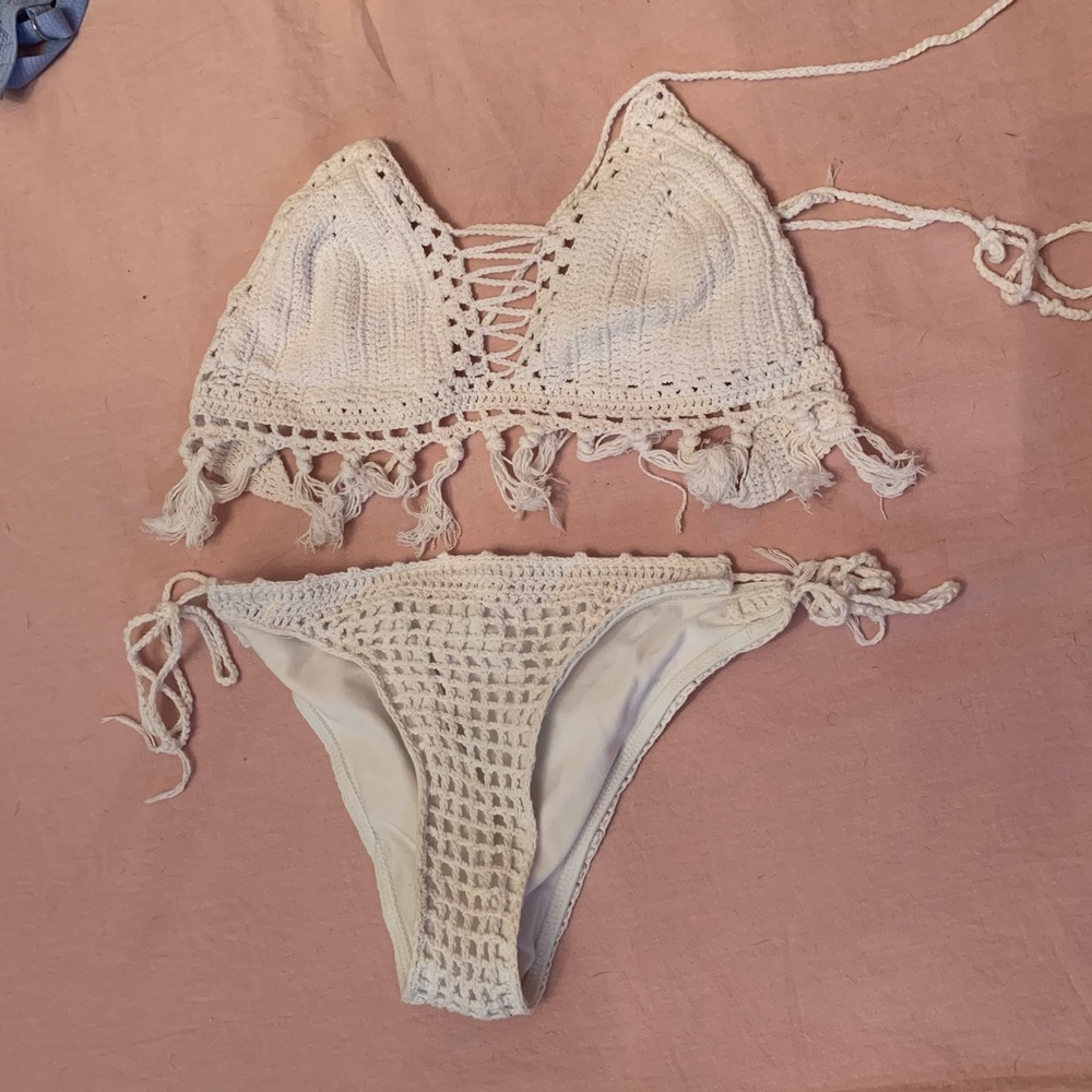 Crochet tassle bikini